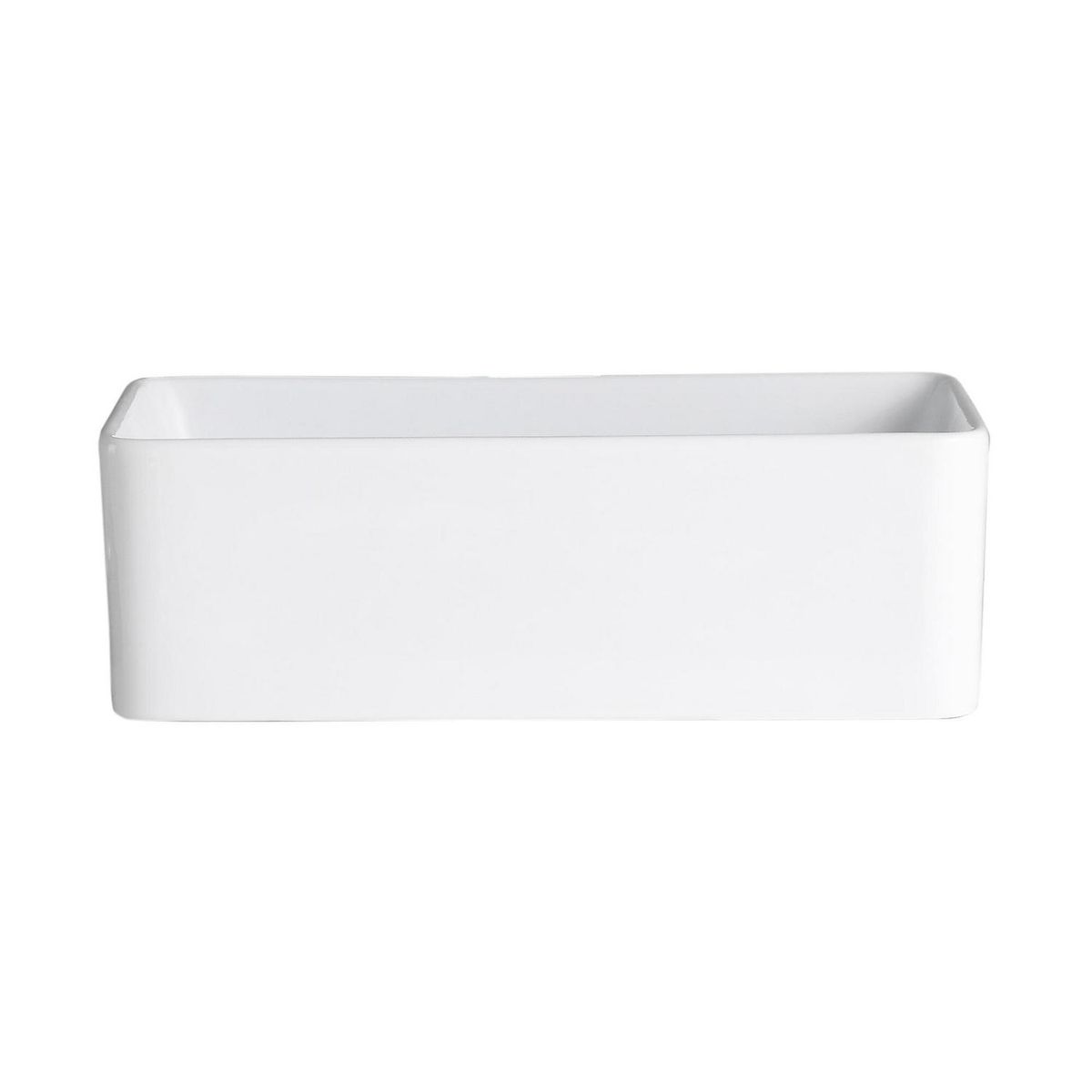 DOMSA - Lavamanos Sobrepuesto Forma Rectangular Loza 37x12x23.5 cm Blanco