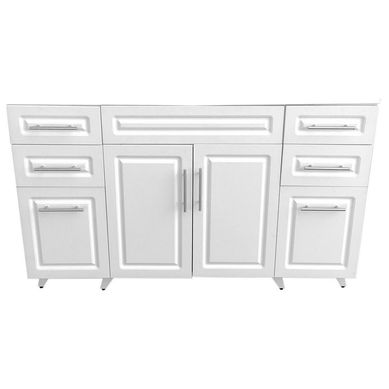 Mueble base de cocina blanco sin cubierta 148x49x90