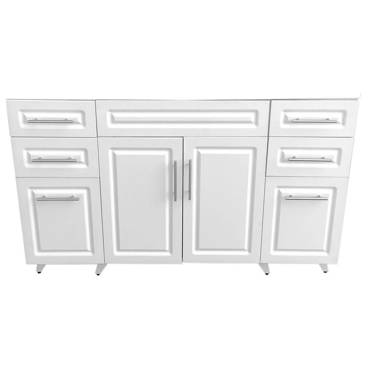 DOMSA - Mueble base de cocina blanco sin cubierta 148x49x90