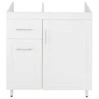 Mueble Base de Cocina Blanco c/izquierda sin Cubierta 78x49x90 cm