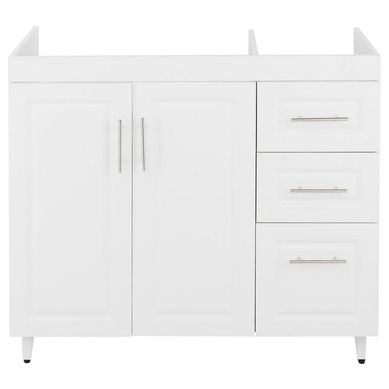 Mueble base de cocina blanco c/derecha sin cubierta 118x49x90