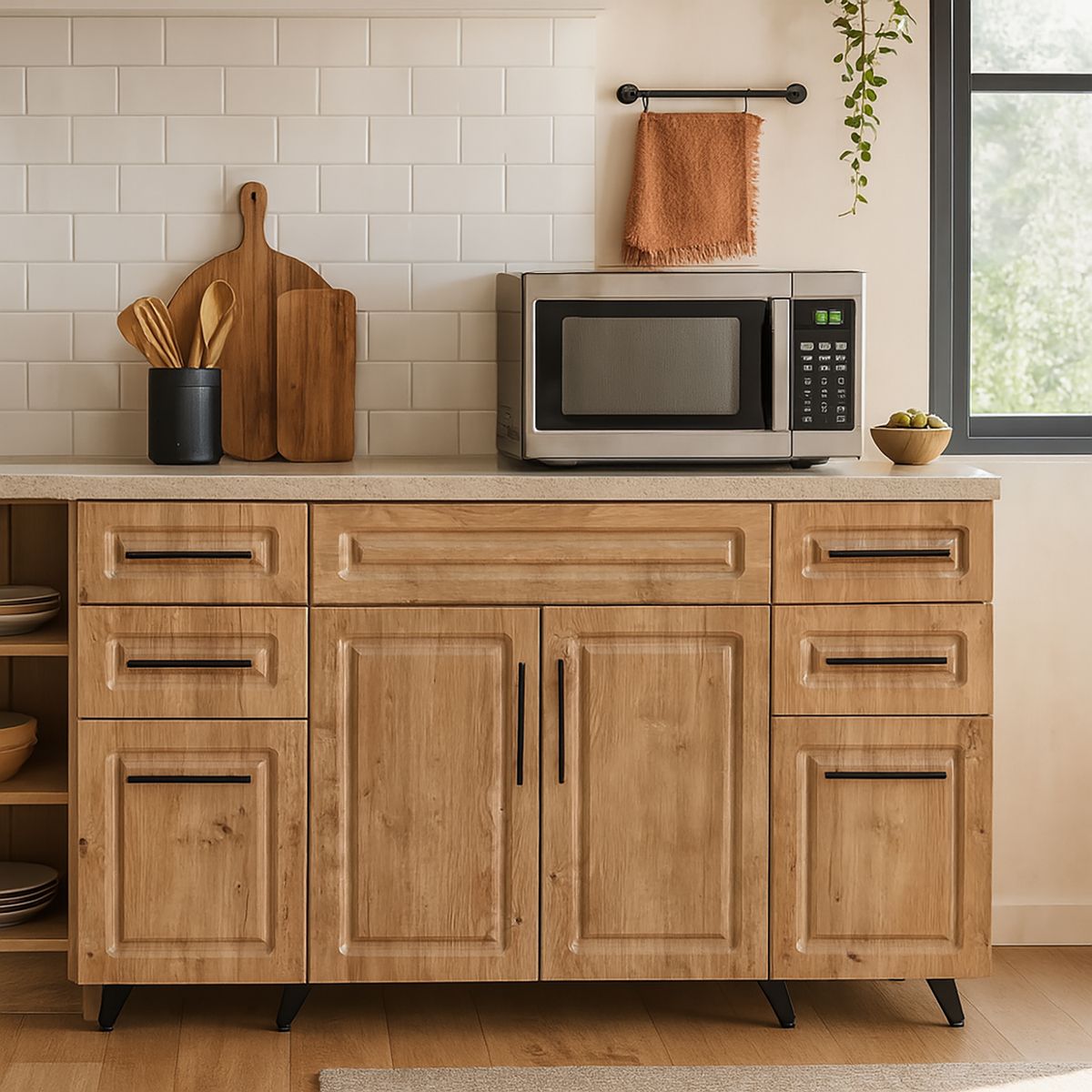 DOMSA - Mueble base de cocina wood sin cubierta 148x49x90