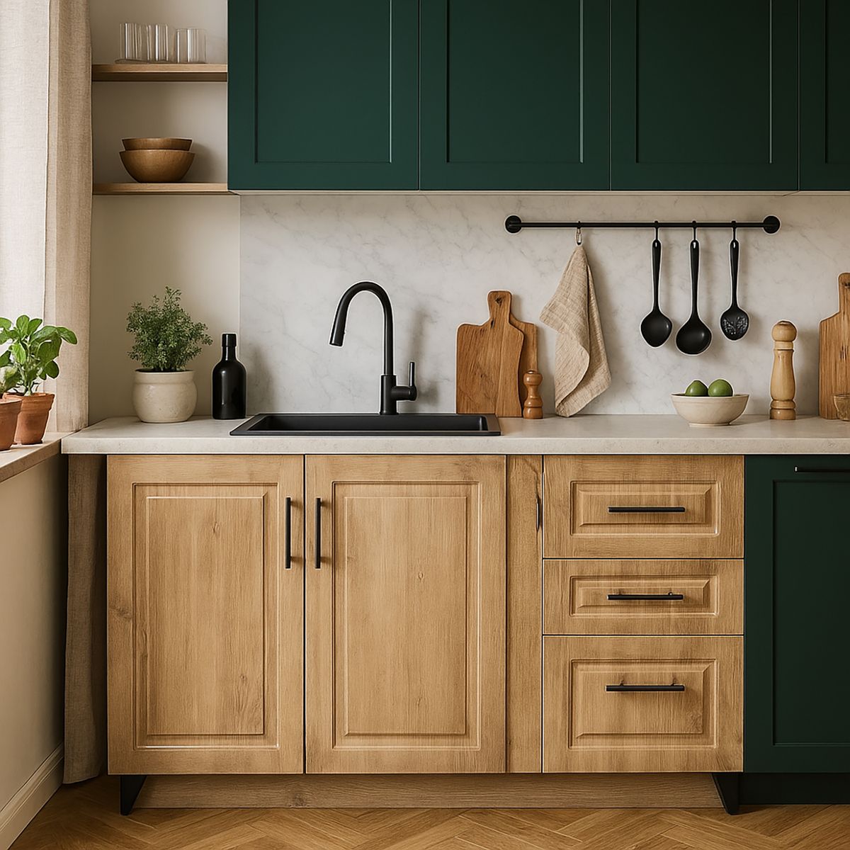 DOMSA - Mueble base de cocina wood c/derecha sin cubierta 118x49x90