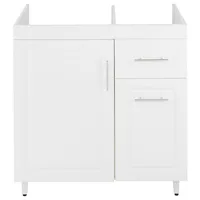Mueble base de cocina blanco c/derecha sin cubierta 78x49x90