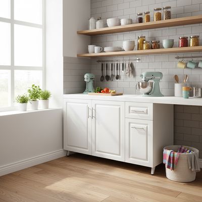 Imagen 2 del producto Mueble base de cocina blanco c/derecha sin cubierta 78x49x90