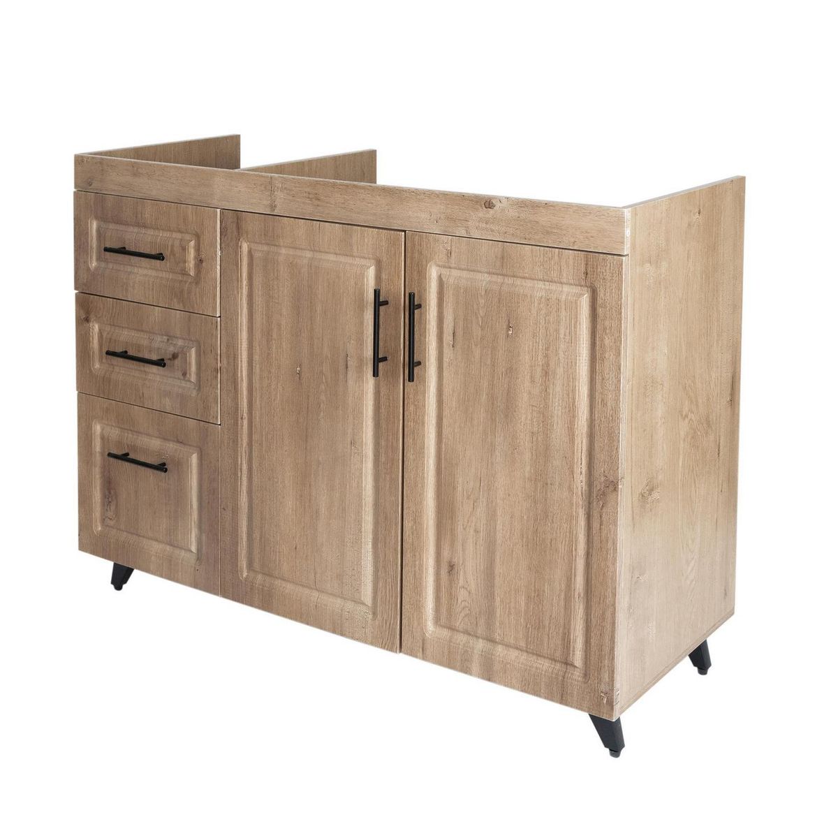 DOMSA - Mueble base de cocina wood c/izquierda sin cubierta 118x49x90