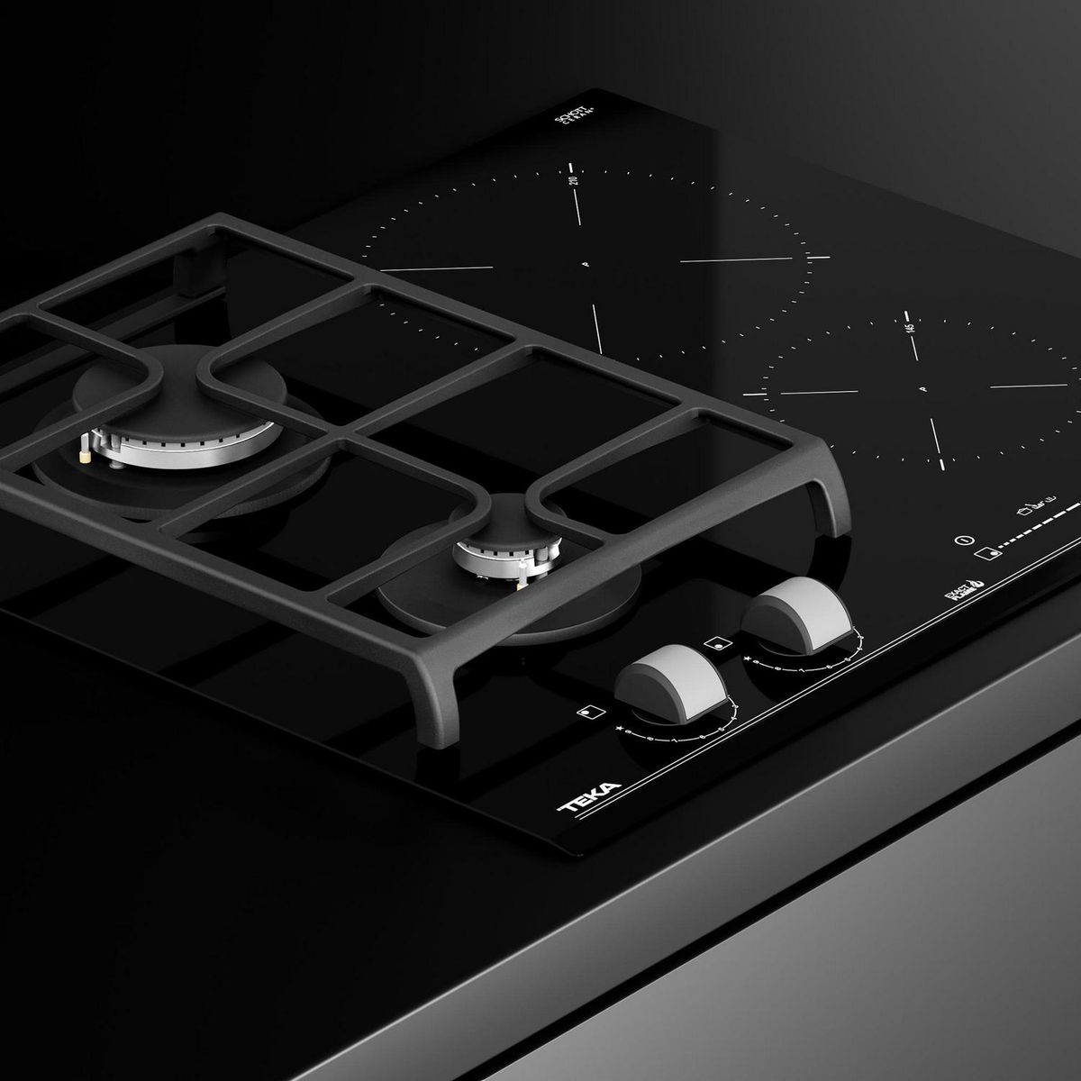 TEKA - Combo Horno Electrico+Encimera Mixta+Campana Decorativa 60 Negra