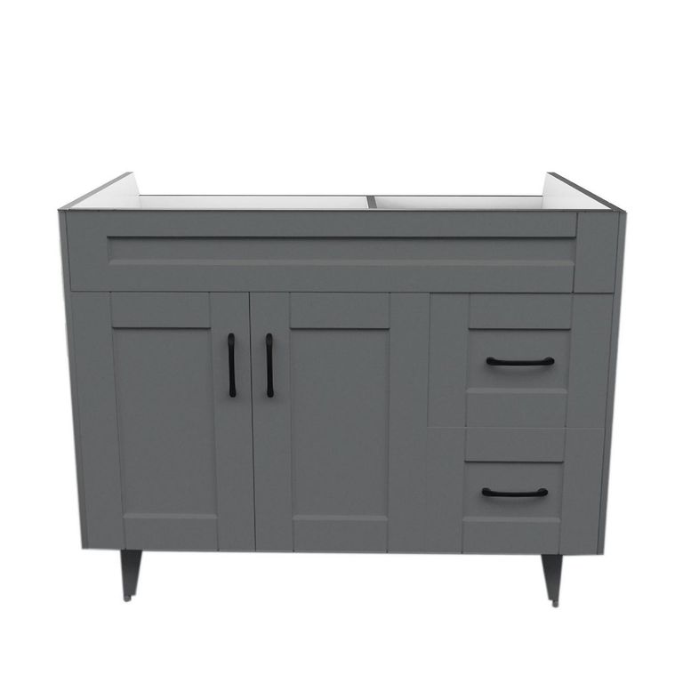 Mueble vanitorio deluxe 100 cm gris (sin cubierta)