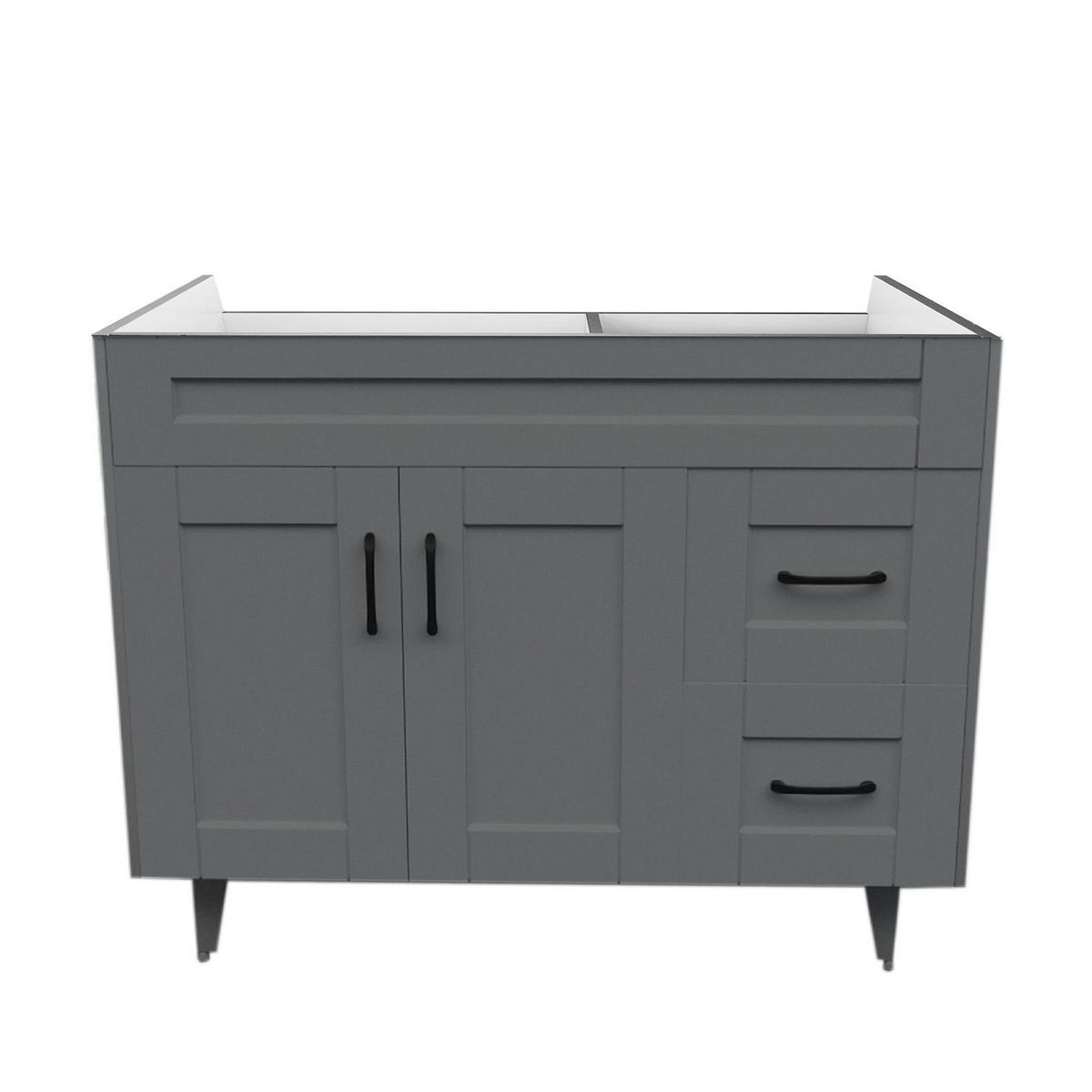 DOMSA - Mueble vanitorio deluxe 100 cm gris (sin cubierta)
