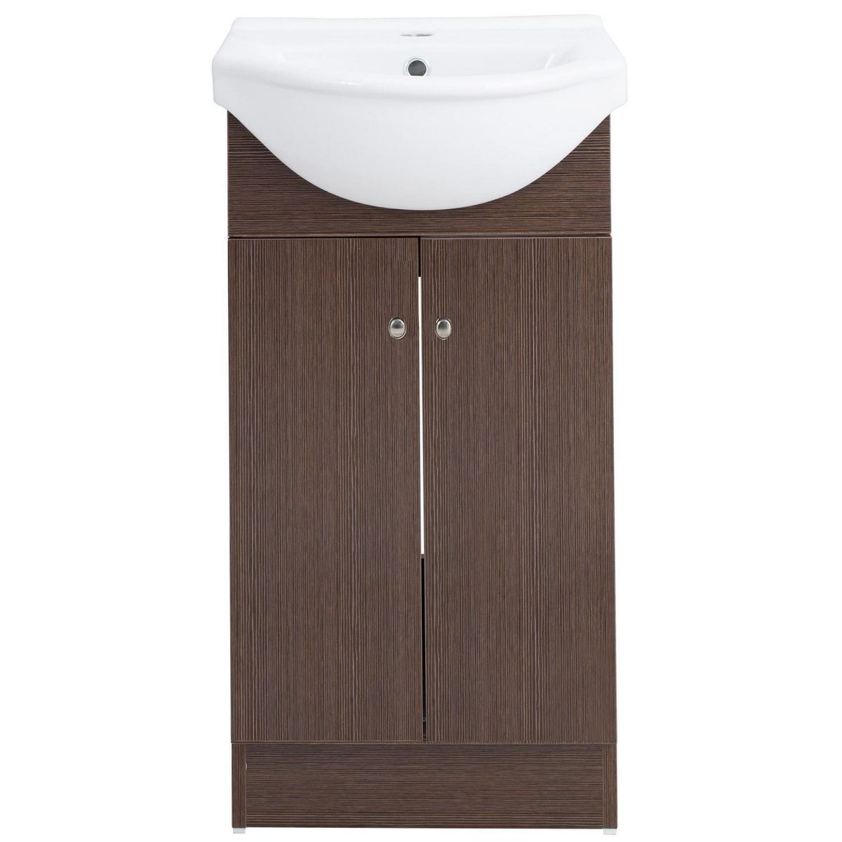 DOMSA - Kit mueble vanitorio vintage nogal oscuro 44x35x89 cm