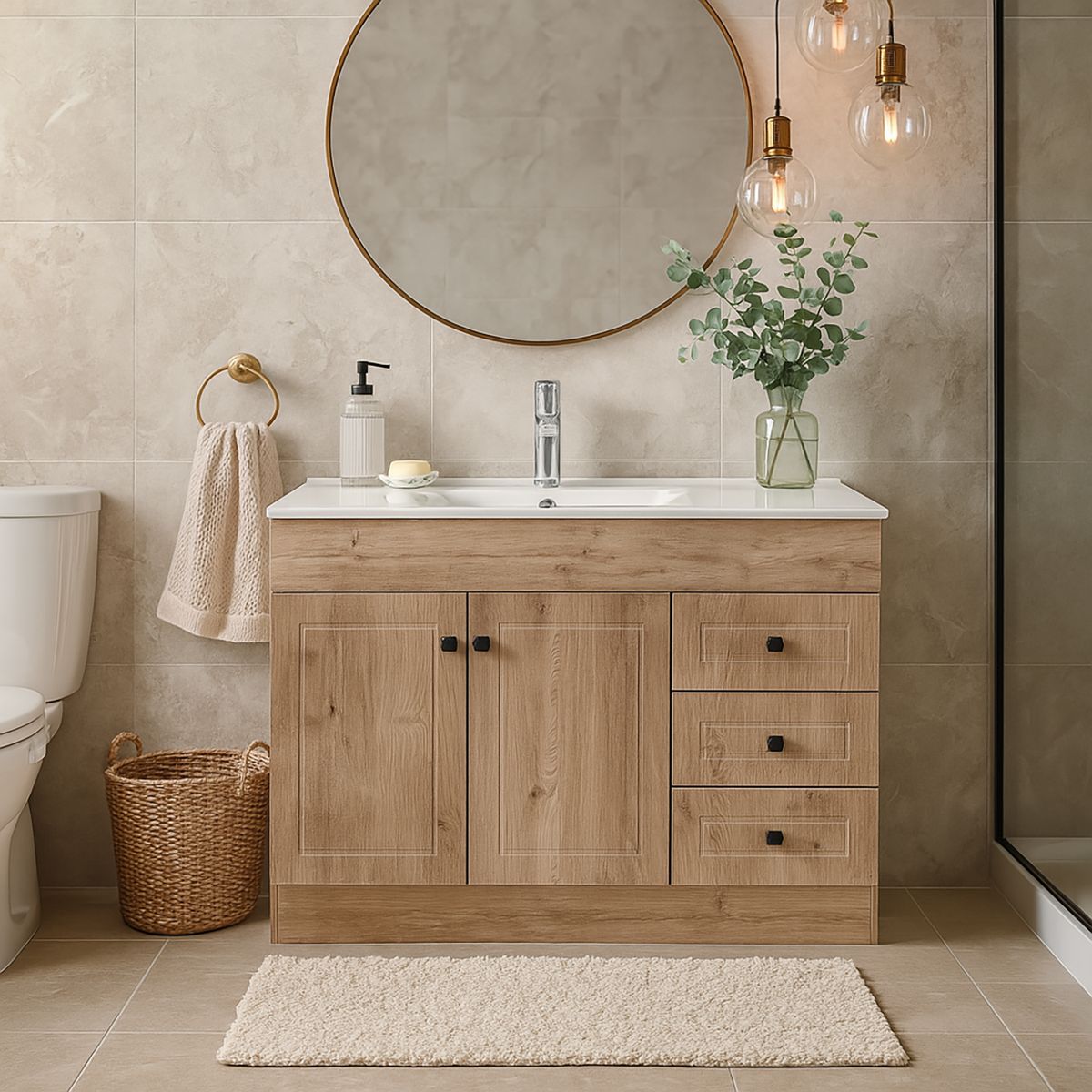 DOMSA - Kit mueble vanitorio ph wood p 120x47x80 cm