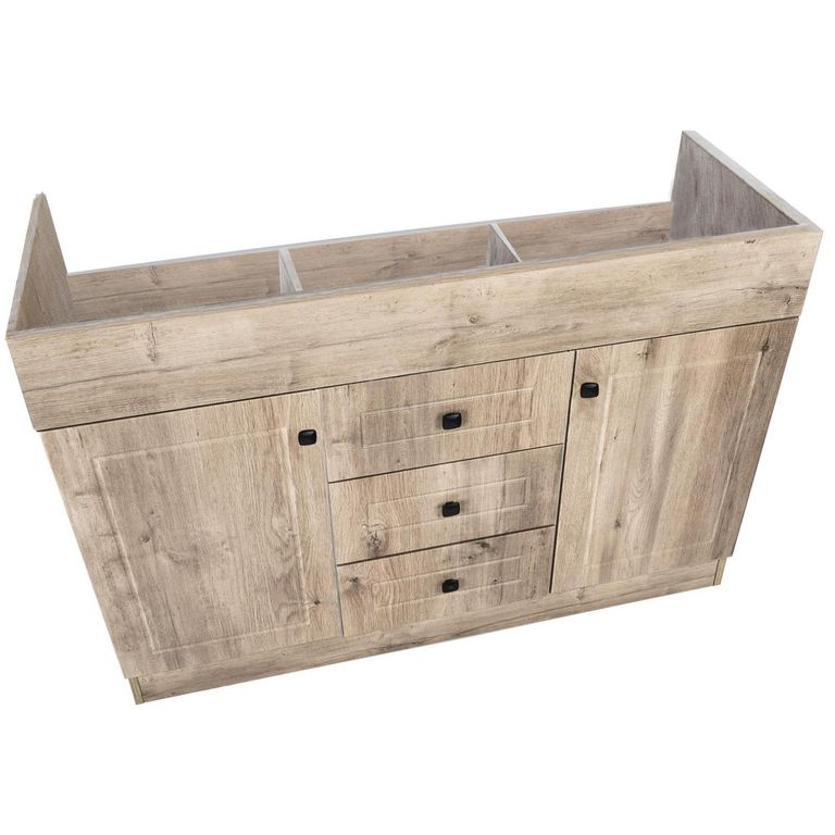 Mueble vanitorio doble 120 cm wood (sin cubierta)