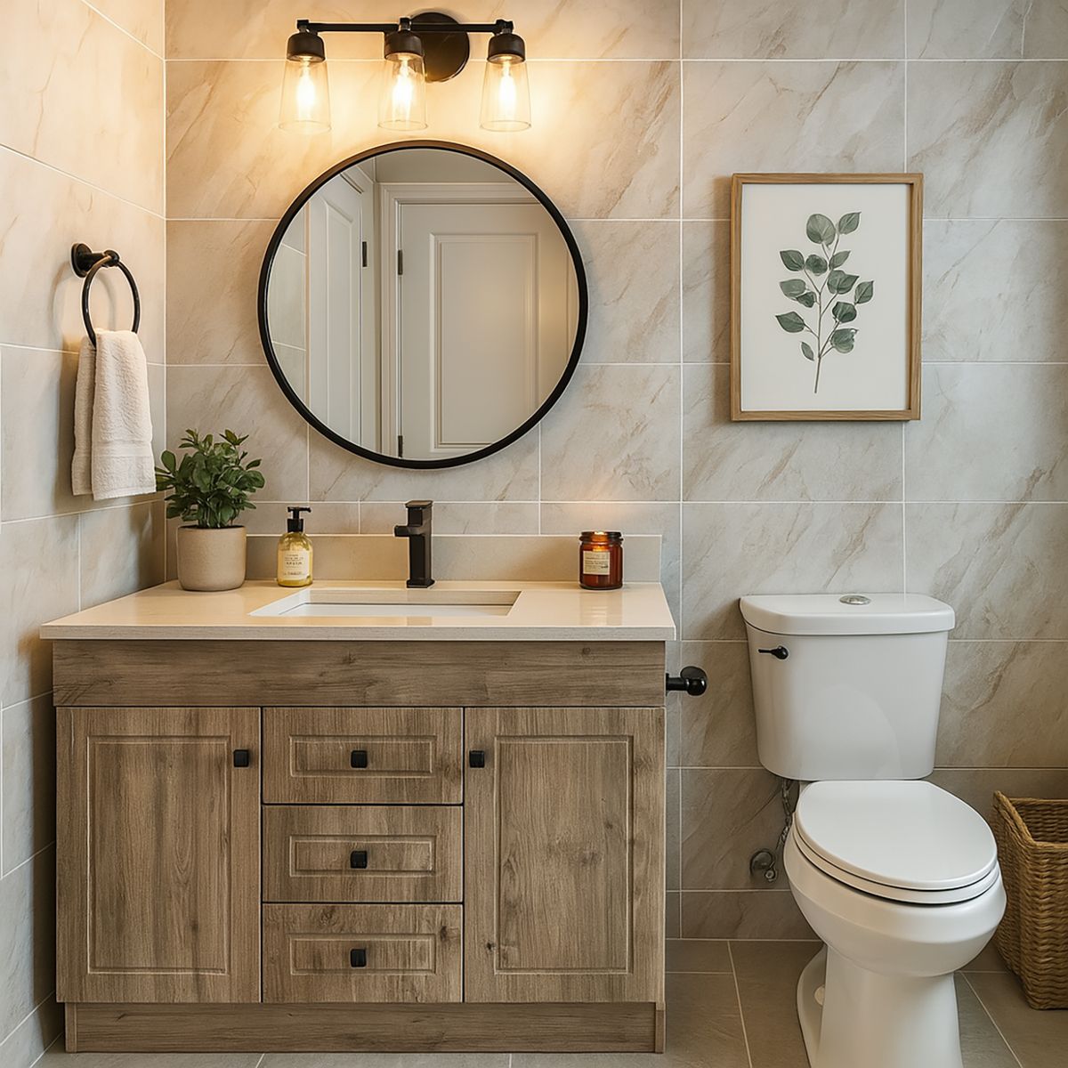 DOMSA - Mueble vanitorio doble 120 cm wood (sin cubierta)