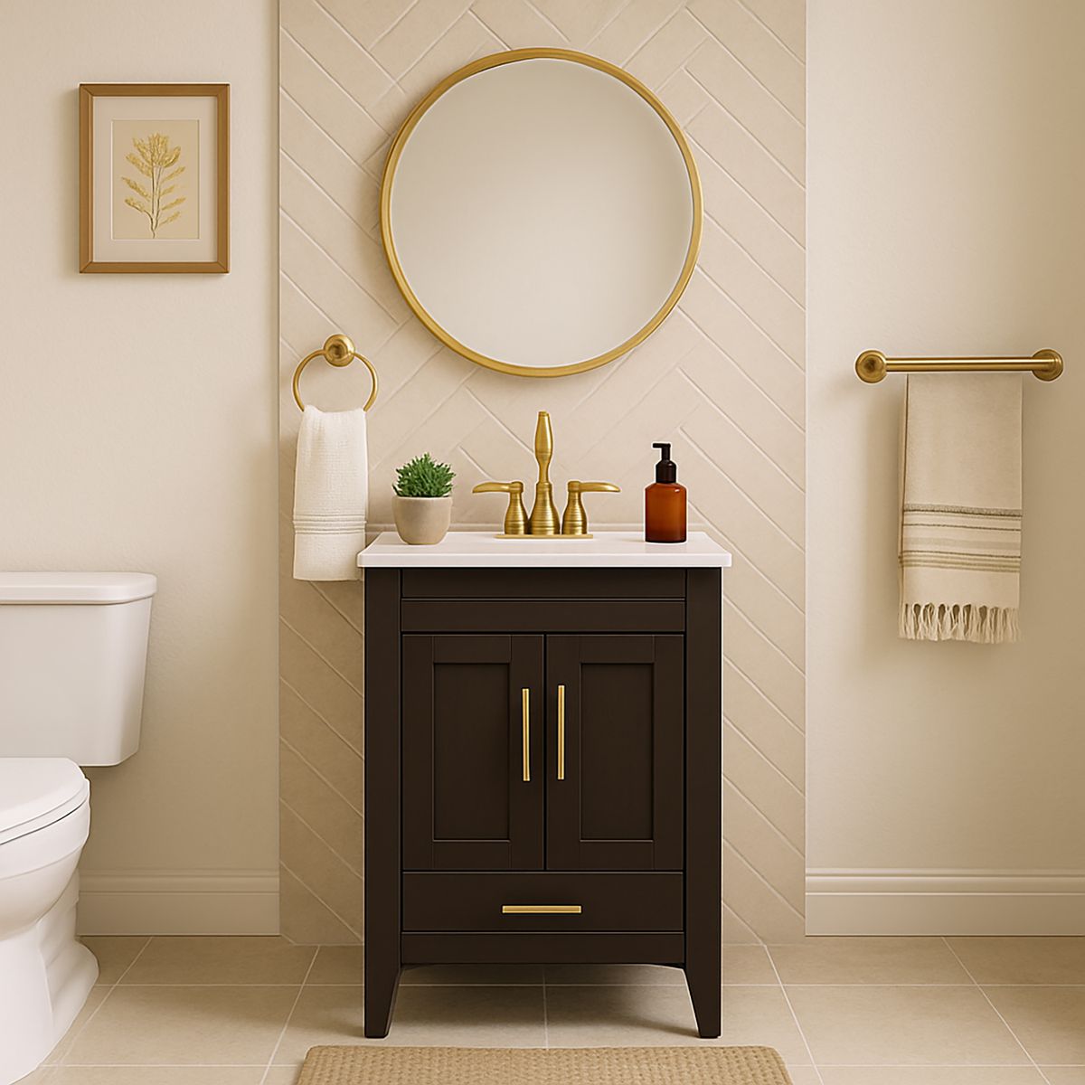 DOMSA - Mueble vanitorio deluxe 50 cm café (sin cubierta)