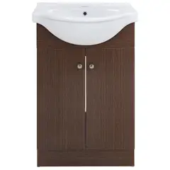 DOMSA - Kit mueble vanitorio vintage nogal oscuro 56x43x89 cm