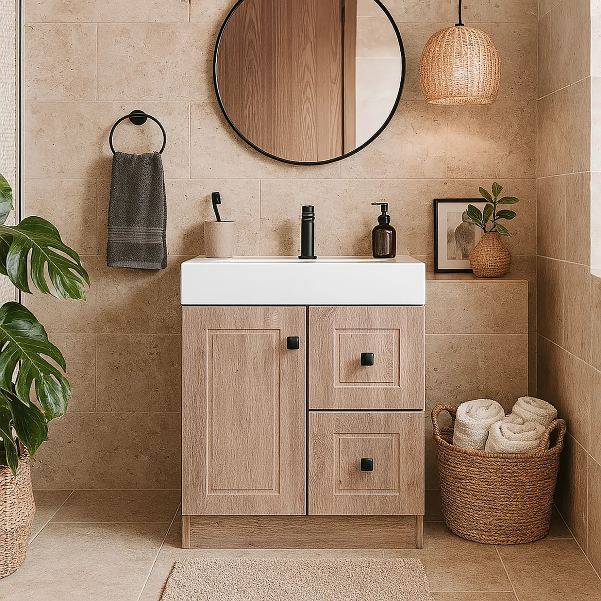 DOMSA - mueble vanitorio bpa 60x40 cm wood (sin cubierta)