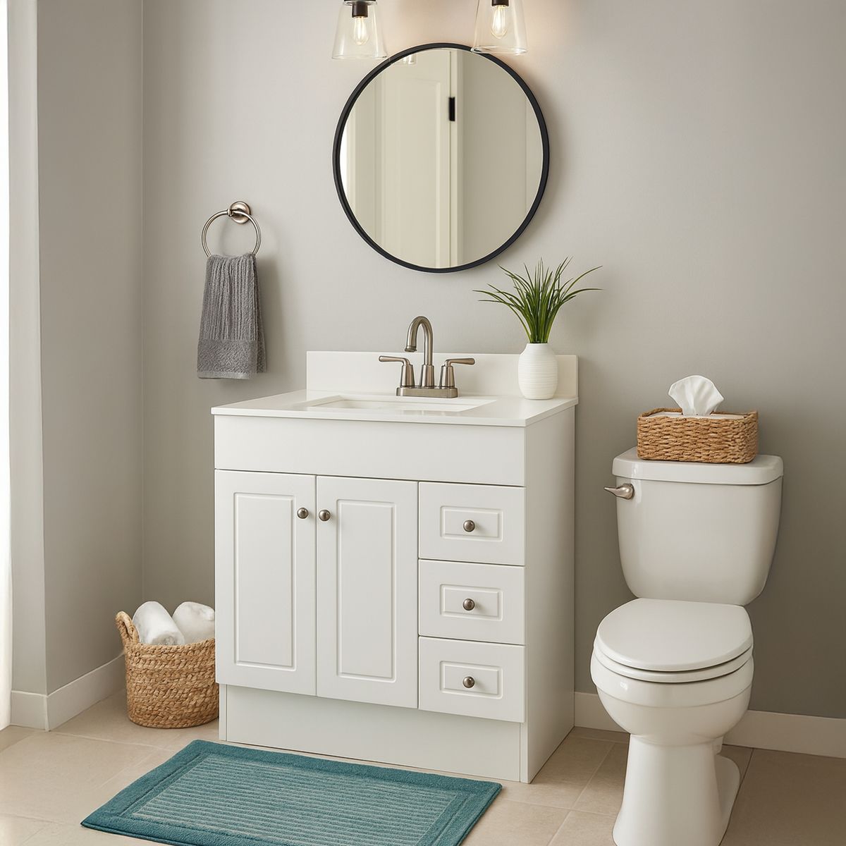 DOMSA - Mueble vanitorio 80 cm blanco (sin cubierta)