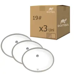 DOMSA - Pack de 3 lavamanos bajo cubierta con Forma Ovalada Arcilla 49x18x38 cm BLANCO