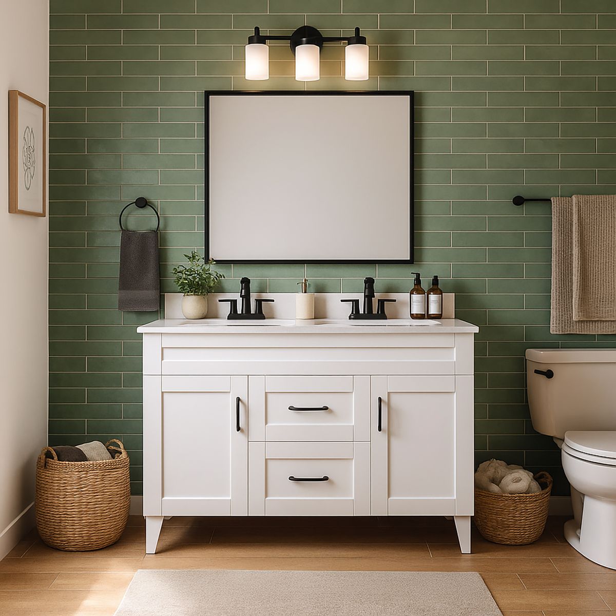 DOMSA - Mueble vanitorio deluxe d 120 cm blanco (sin cubierta)