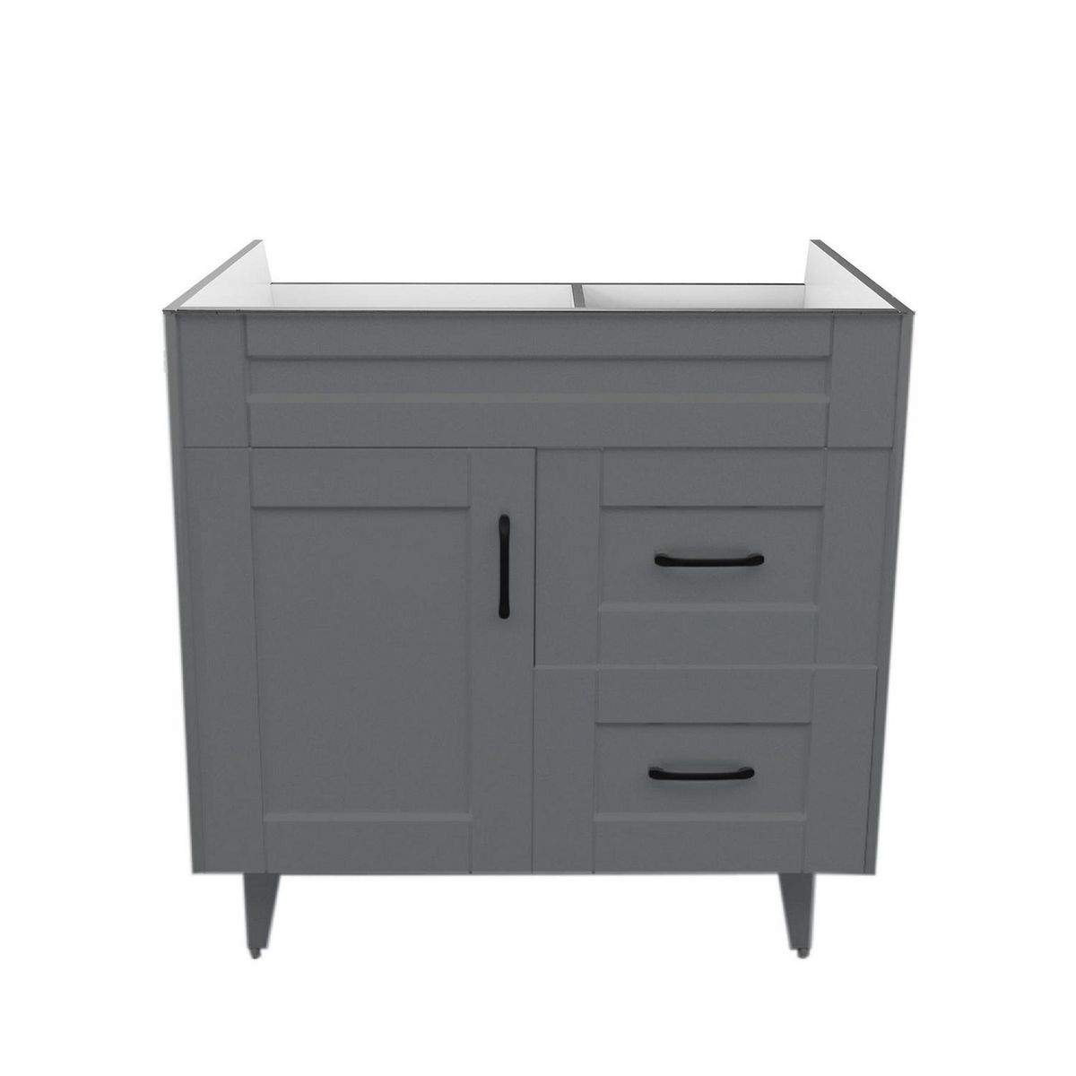 DOMSA - Mueble vanitorio deluxe 80 cm gris (sin cubierta)