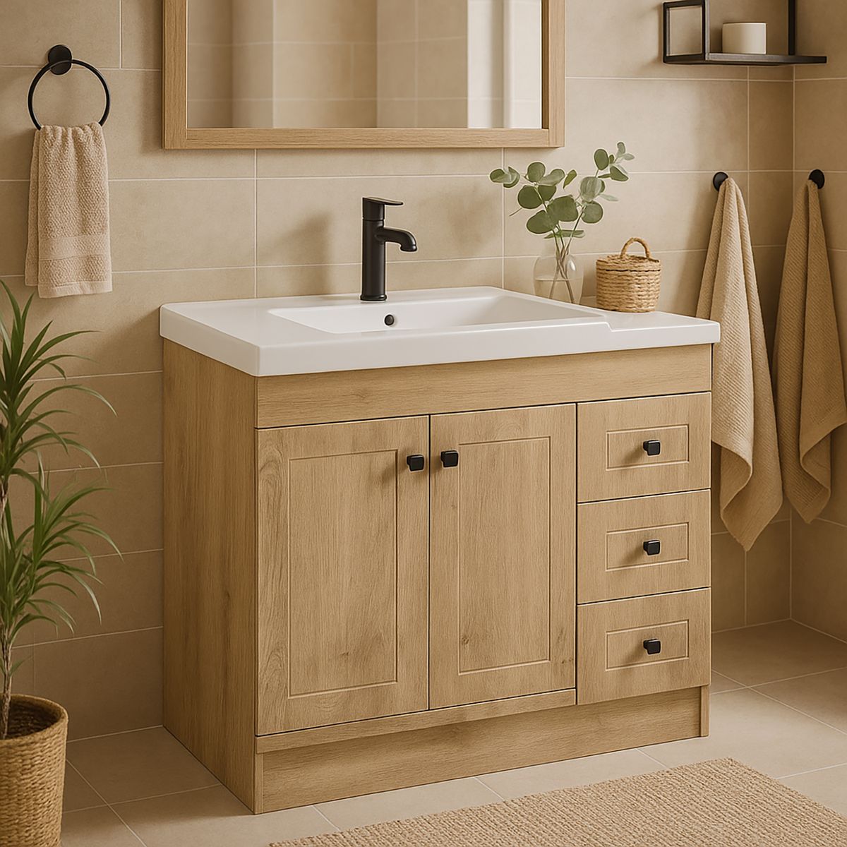 DOMSA - Mueble vanitorio ph 100 cm wood (sin cubierta)