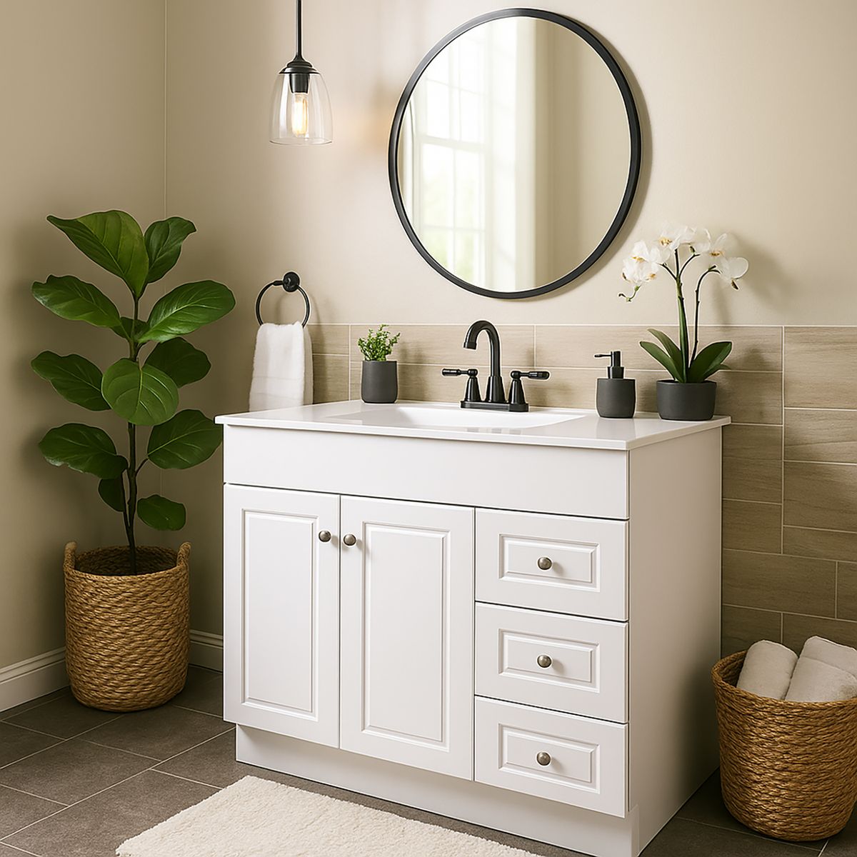 DOMSA - Mueble vanitorio phd 100 cm blanco (sin cubierta)