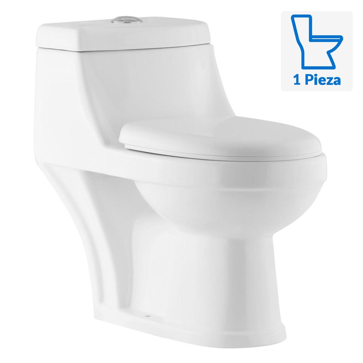 DOMSA - Sanitario One piece a Piso 30,5 cm 6 Litros SD Blanco