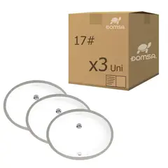 DOMSA - Pack de 3 lavamanos bajo cubierta con Forma Ovalada Arcilla 44x19x37 cm BLANCO