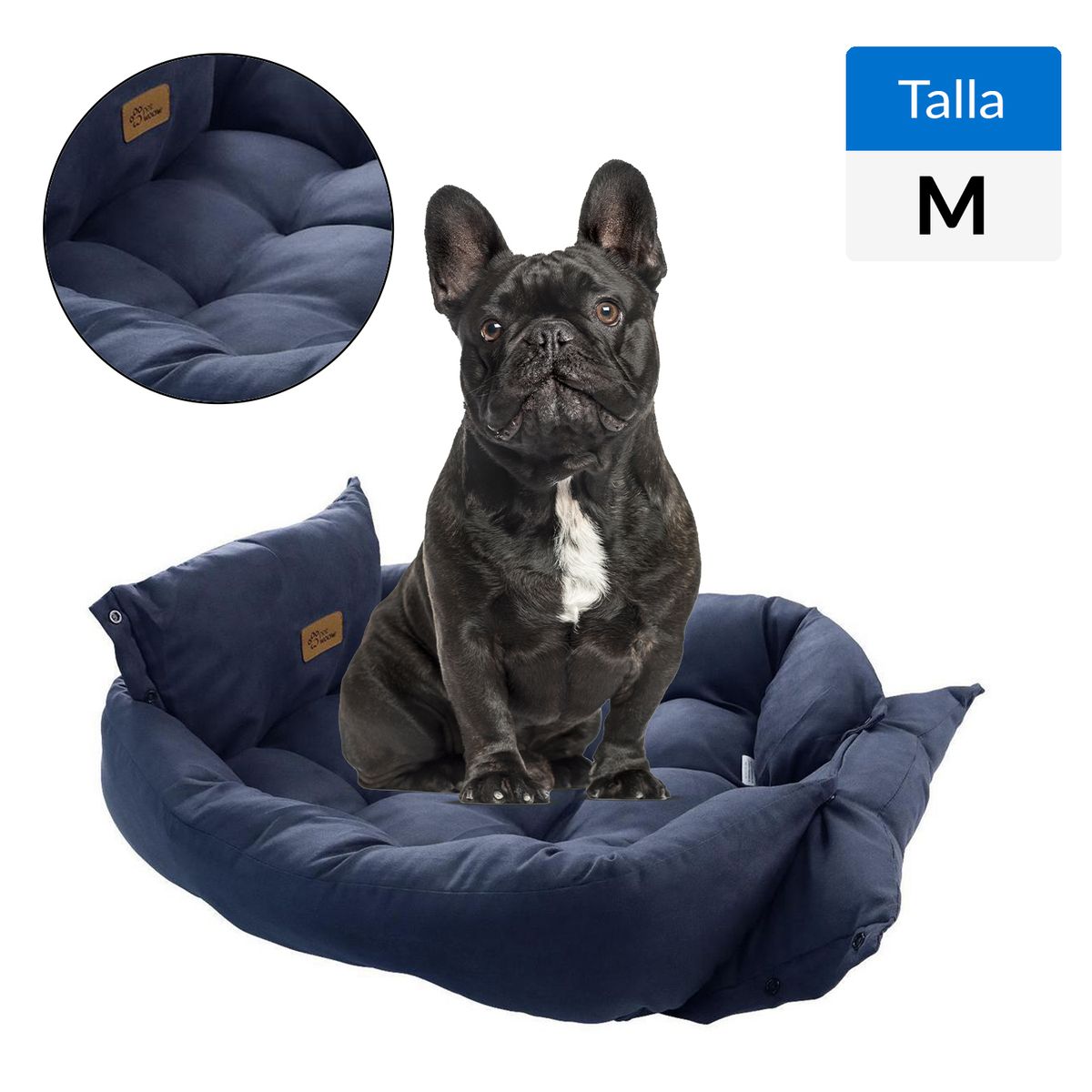 PETWOOW - Cama para Perro 50x40x68 cm Azul