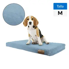 PETWOOW - Cama Rocky M para Perro 14x59x75 cm Celeste