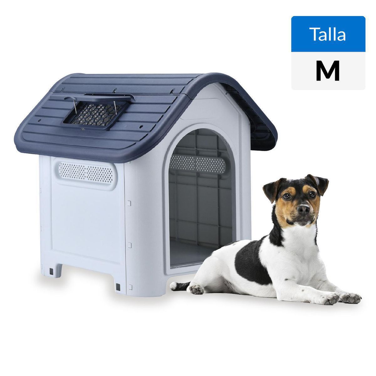 PETWOOW - Casa de Perro Skylight 75x59x66 Gris