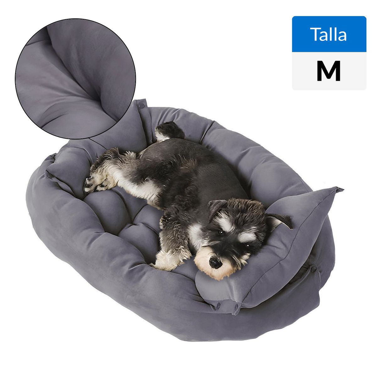 PETWOOW - Cama para Perro 27x20x36 cm Gris
