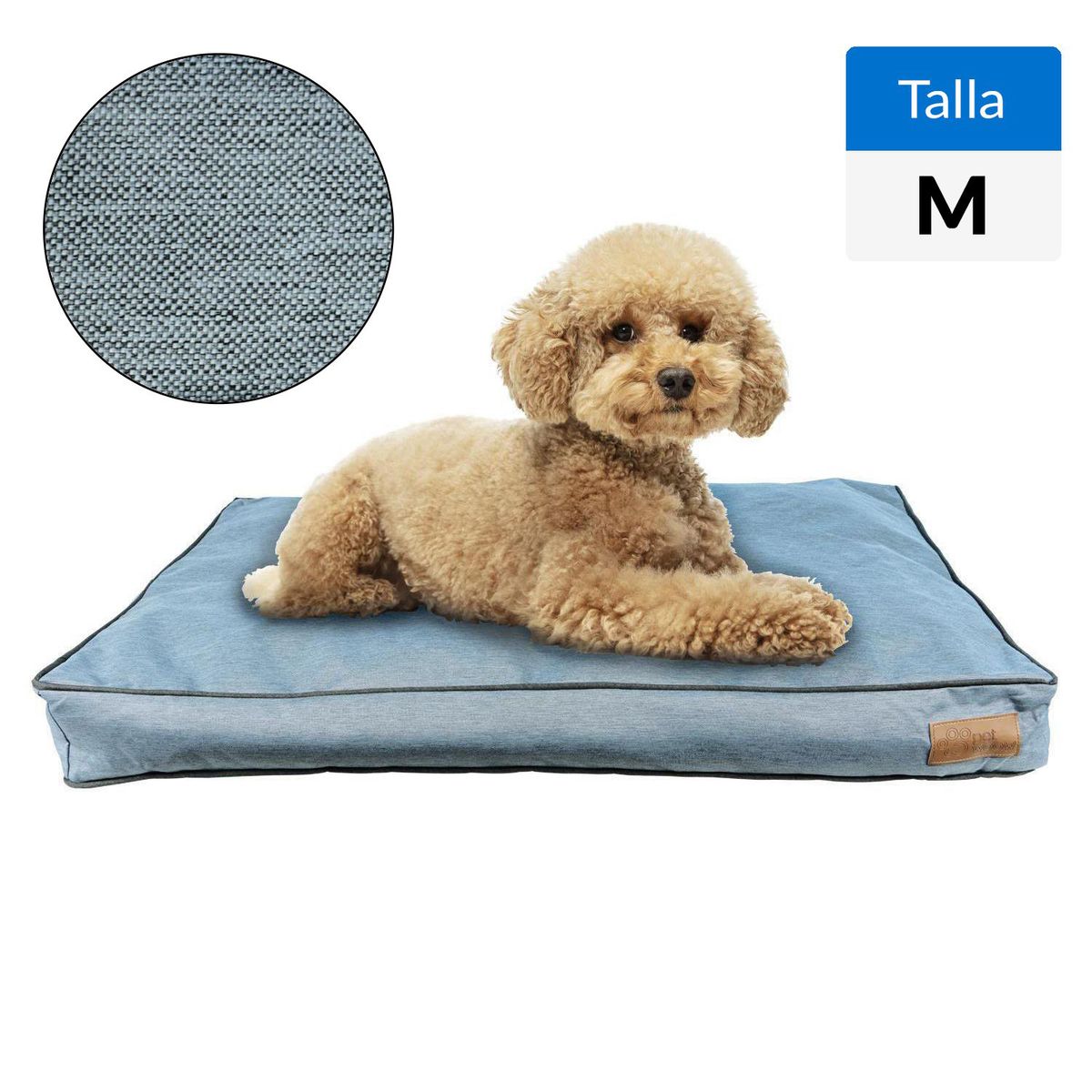 PETWOOW - Cama Bruno M para Perro 89x17x63 cm Celeste