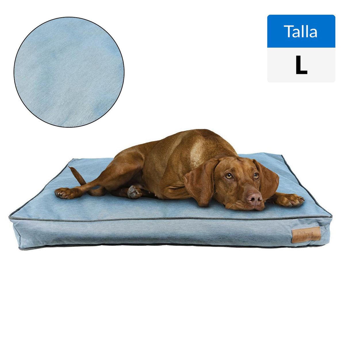 PETWOOW - Cama Bruno L para Perro 5x43x62 cm Celeste