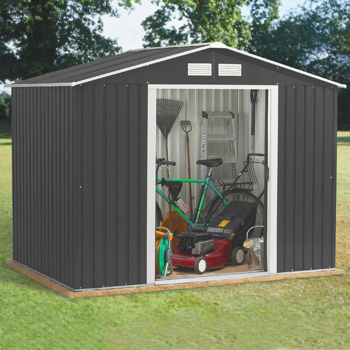 HOMECLAF - Bodega Jardín  Gris 195x195x125 cm