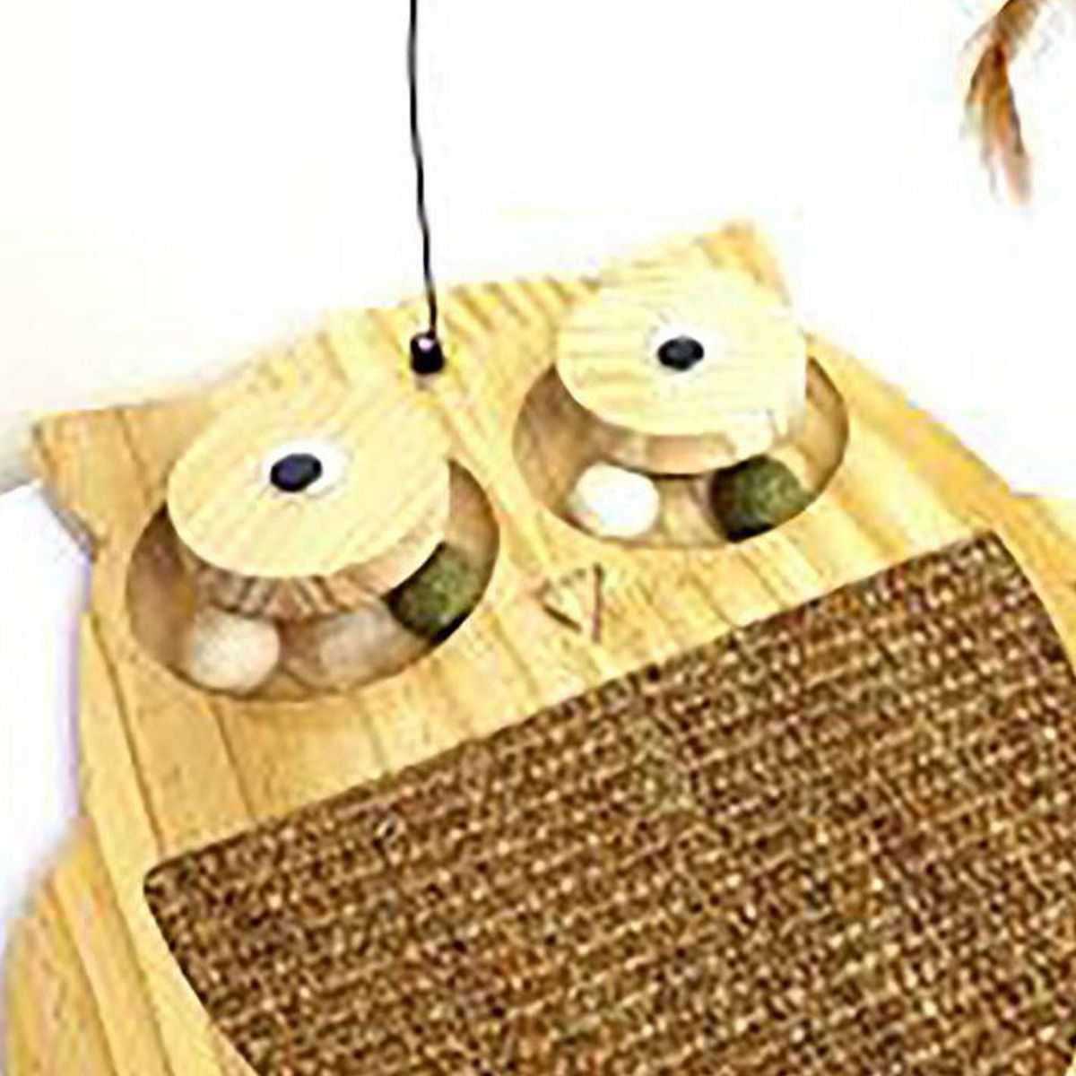GARTEN CHILE - Rascador para gato con juguete forma Buho 34x28 cm