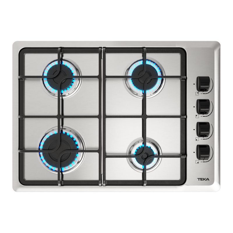 TEKA - Encimera Gas Licuado 4 Platos Inox HLX-540 KBB OC IX