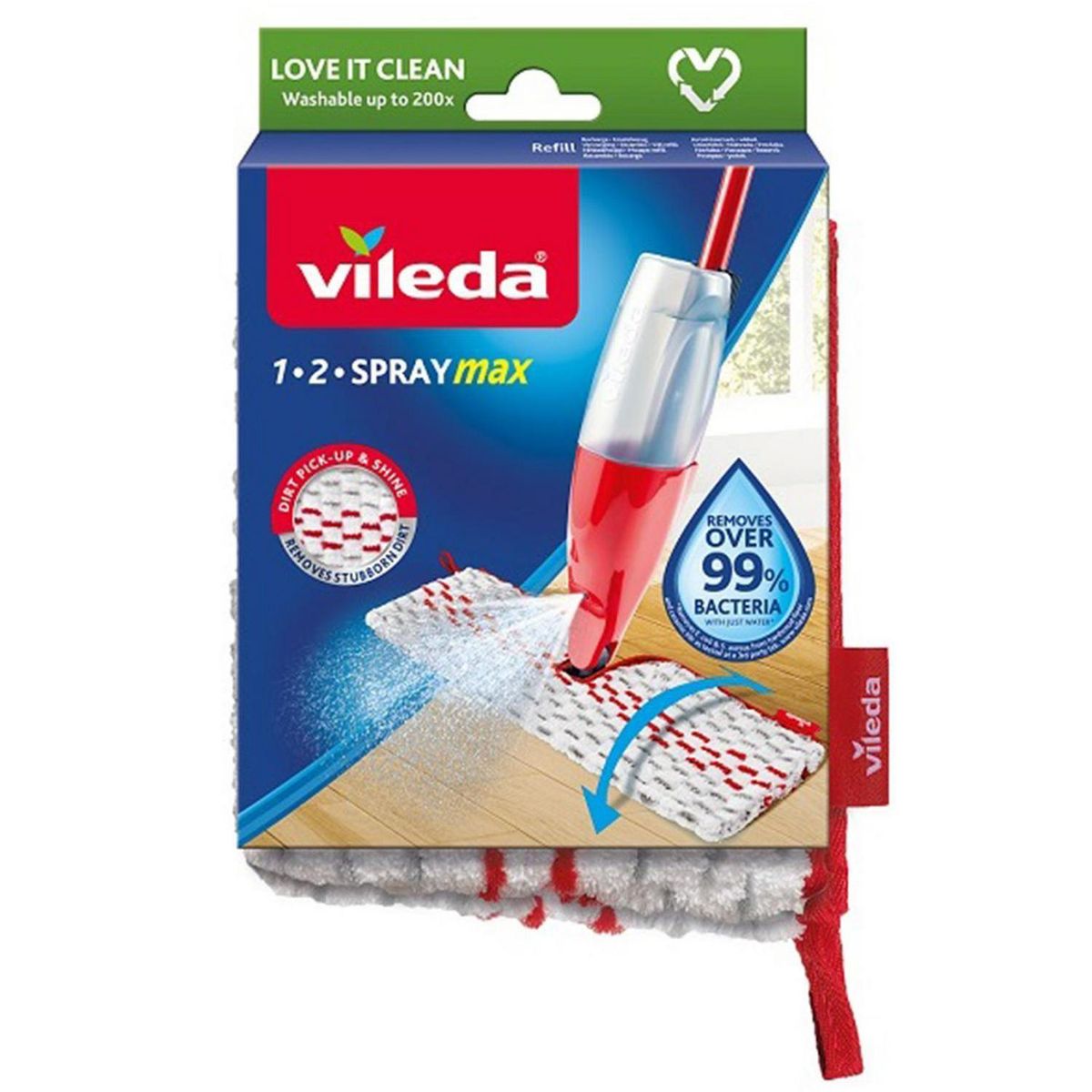 VILEDA - Repuesto Mopa Vileda para Sistema de Limpieza con Gatillo Spray