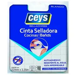 CEYS - Cinta selladora baño y cocina 22mm x 3,35 m