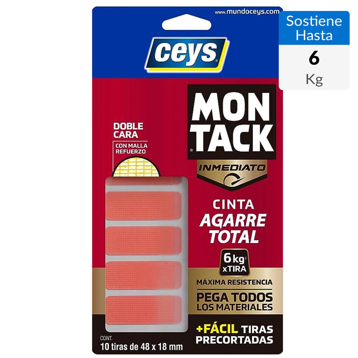 CEYS - Cinta montaje express precut 48 mm x 18 mm