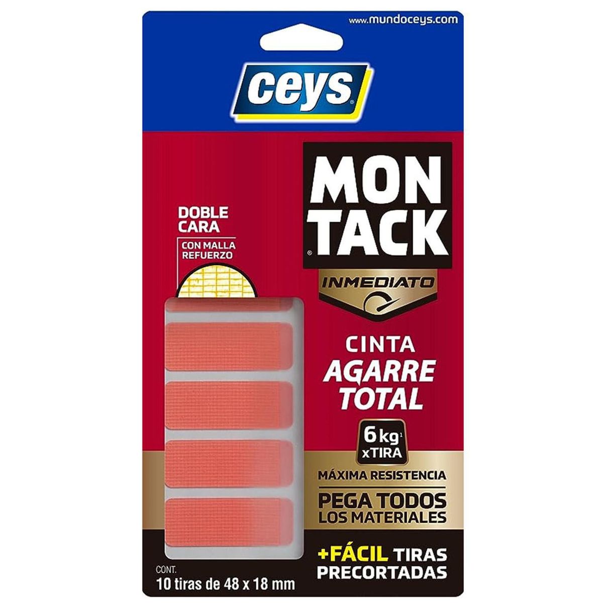 CEYS - Cinta montaje express precut 48 mm x 18 mm