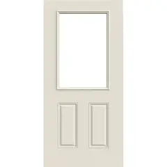 HOLZTEK - Puerta con Vidrio Termopanel Acero 90x210 cm 1 Luz Blanco