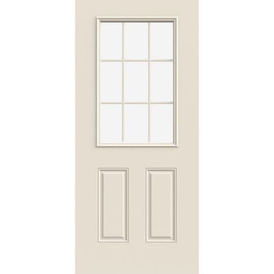 Puerta con Vidrio Termopanel Acero 85x210 cm 9 Luces Blanco