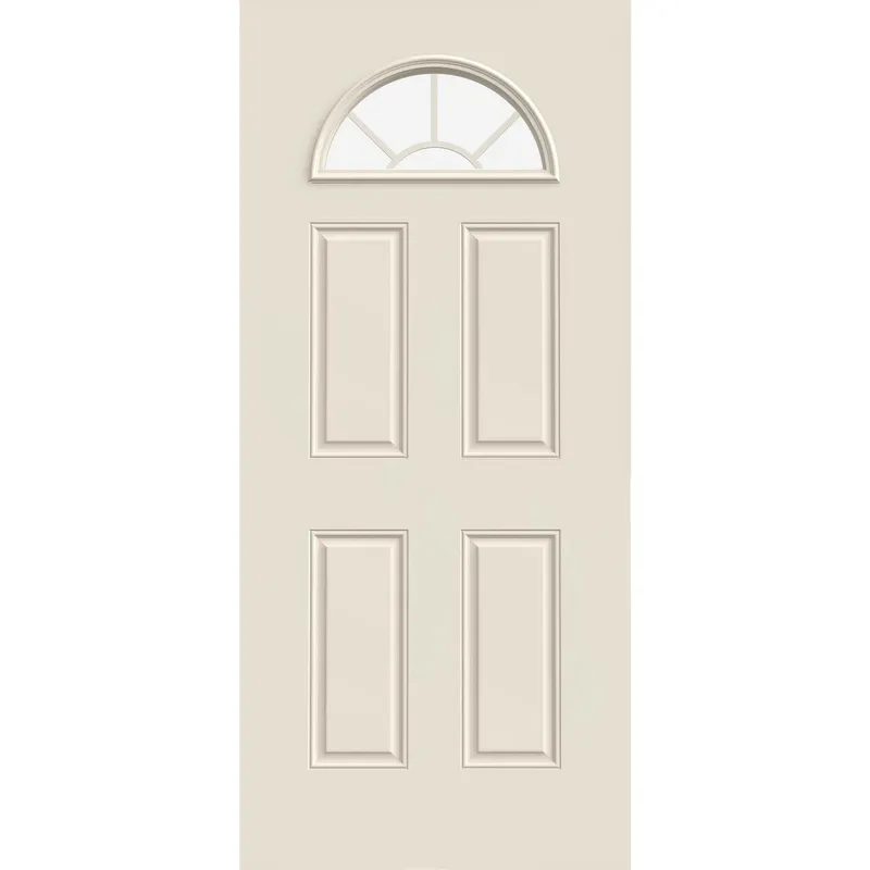 HOLZTEK - Puerta Acero 85x210 cm Media Luna Blanco