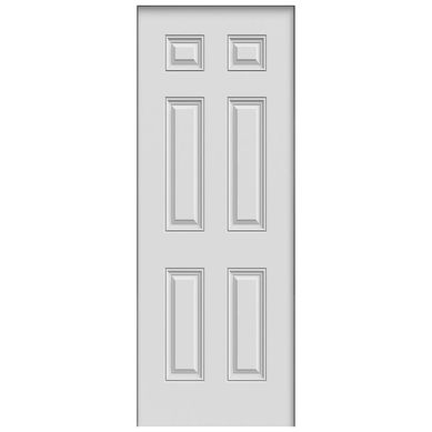 Puerta Acero 95x4.5 cm 6 Paneles Blanco
