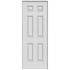 HOLZTEK - Puerta Acero 95x4.5 cm 6 Paneles Blanco