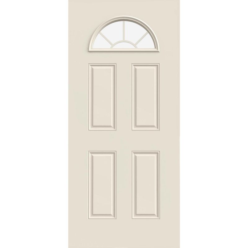 HOLZTEK - Puerta Acero 80x210 cm Media Luna Blanco