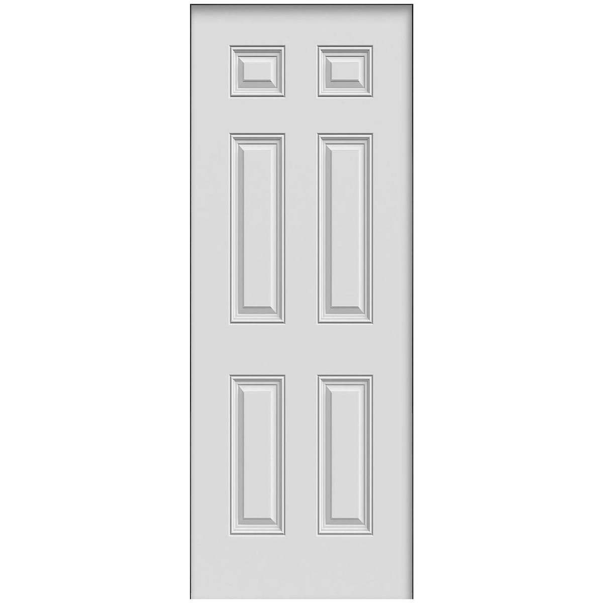 HOLZTEK - Puerta Acero 85x210 cm 6 Paneles Blanco