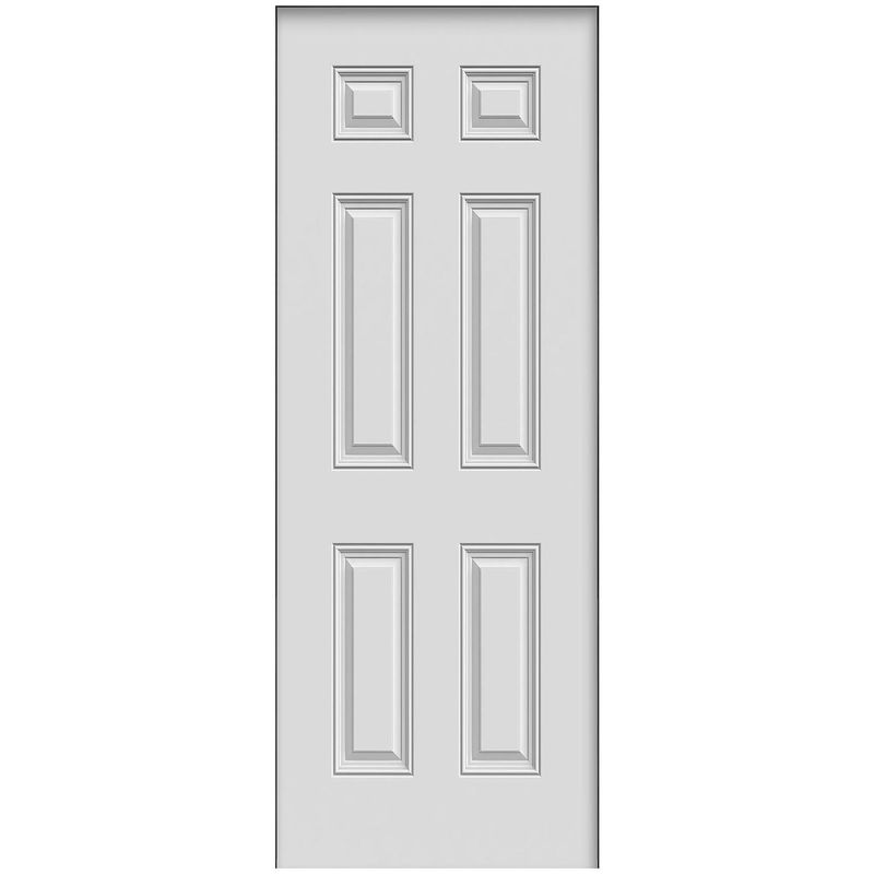 HOLZTEK - Puerta Acero 85x210 cm 6 Paneles Blanco