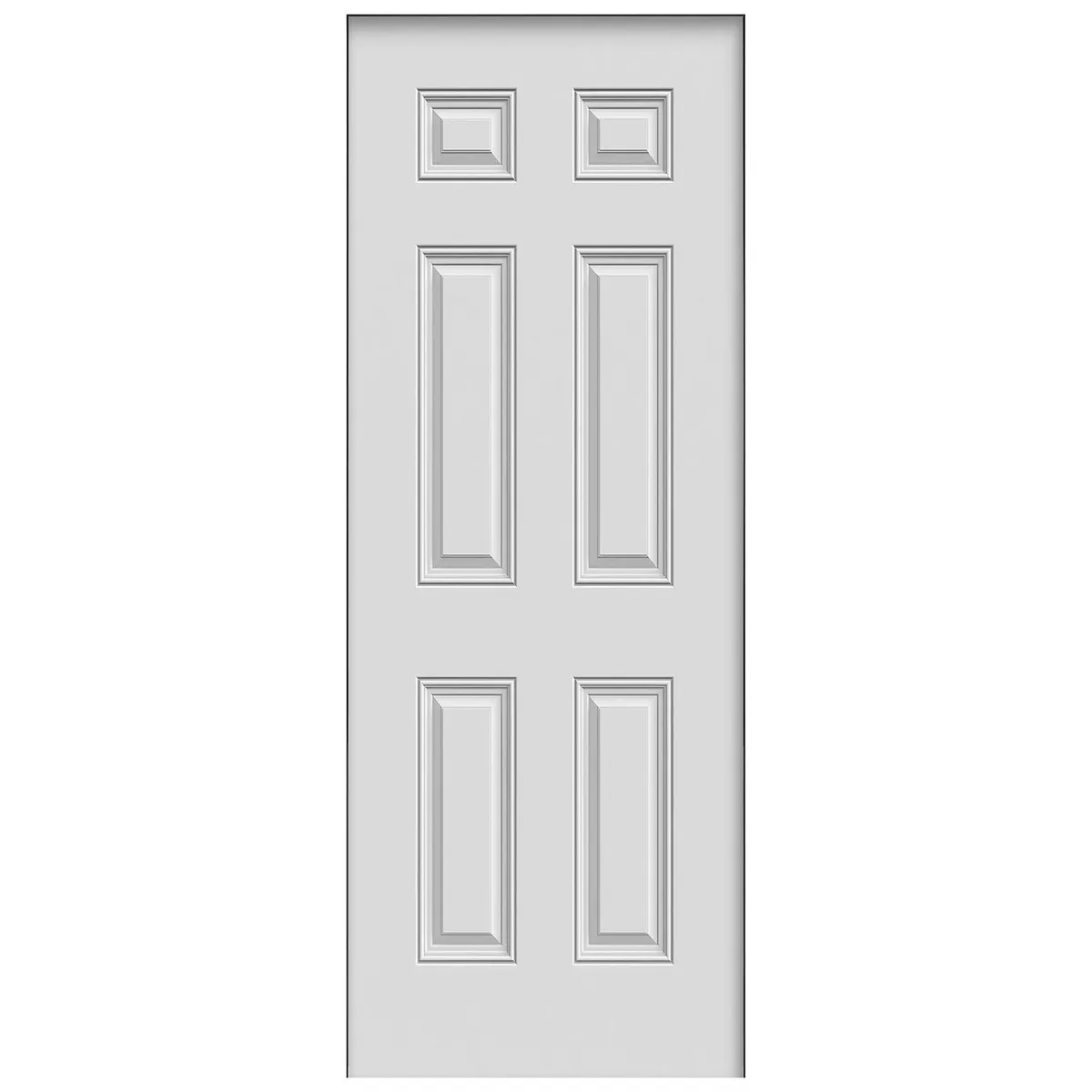 HOLZTEK - Puerta Acero 80x210 cm 6 Paneles Blanco 